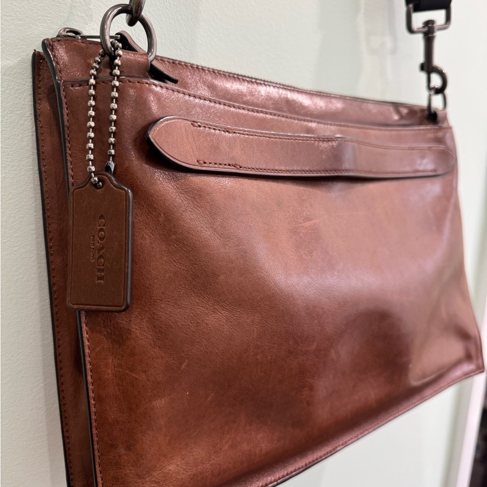 Coach Tan Leather Men's Messenger Bag